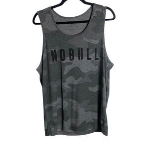 Nobull Women's Size Large Muscle Tank Grey Camo Casual Active Gym Athleisure